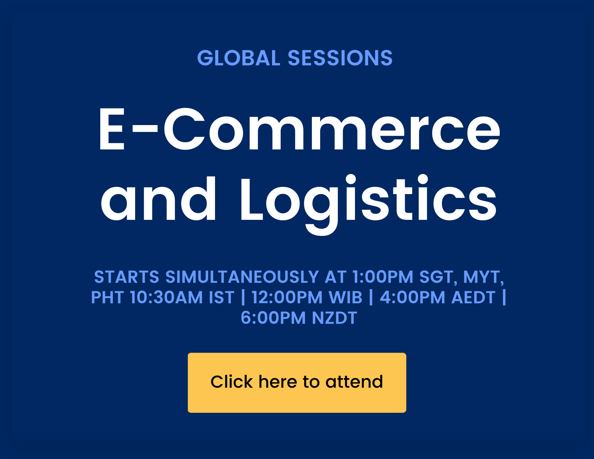 E-Commerce and Logistics Session