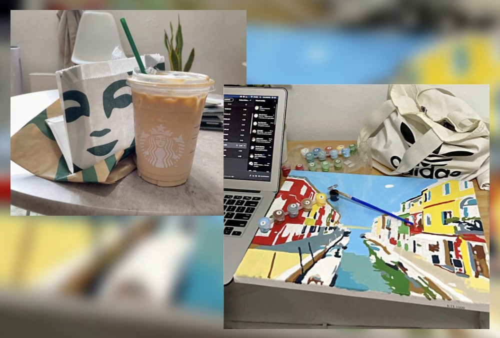 lunch, coffee, music, painting