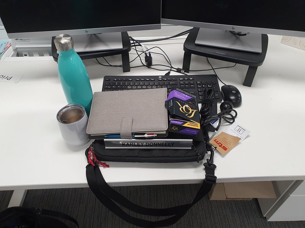 Day-in-a-life-SA-power-networks-karley-donnelly-pack-up-desk