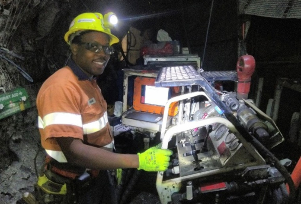 day in the life Anglo American Tummie Modongo underground with drill rig