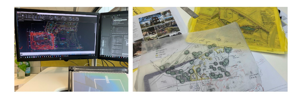 Natalie Dubinski AutoCAD Documentation of the Aquatic Centre as well as sketch designs for the playground.