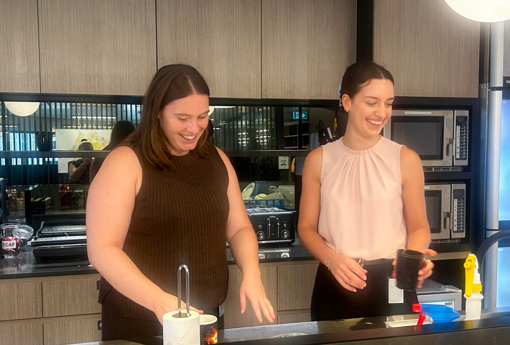 two women inside the pantry