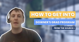 How to get into Downer's grad program. From the source 🎓