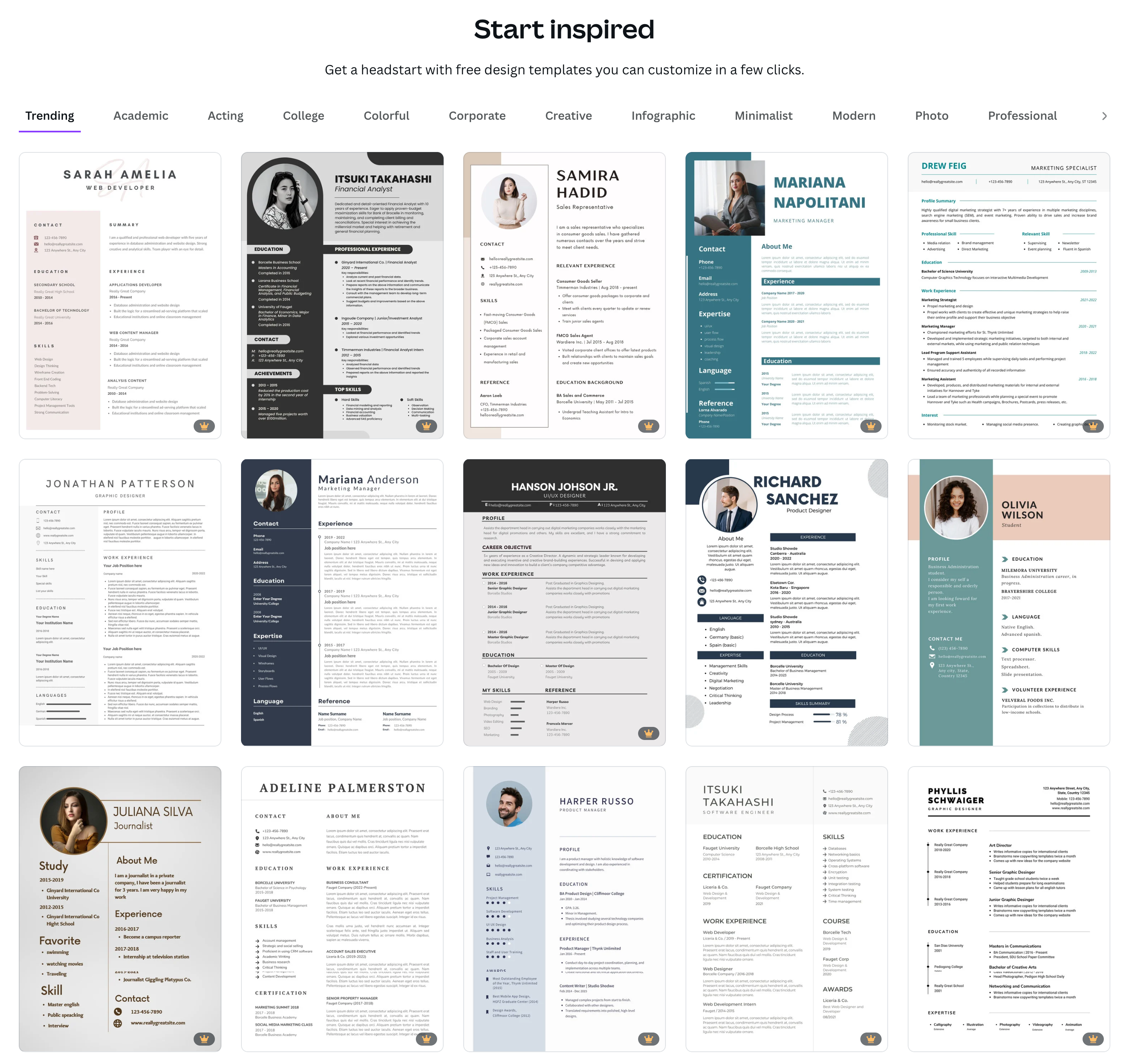 canva-resumes