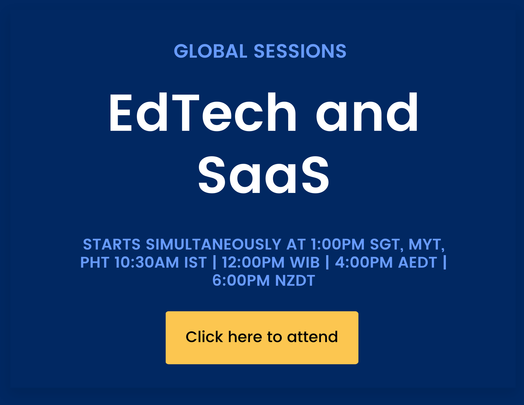 EdTech and SaaS Session