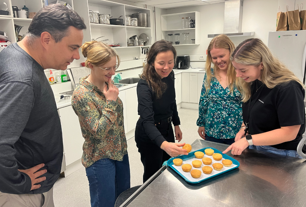 Fisher & Paykel Appliances graduate together with her colleagues in a standup meeting.