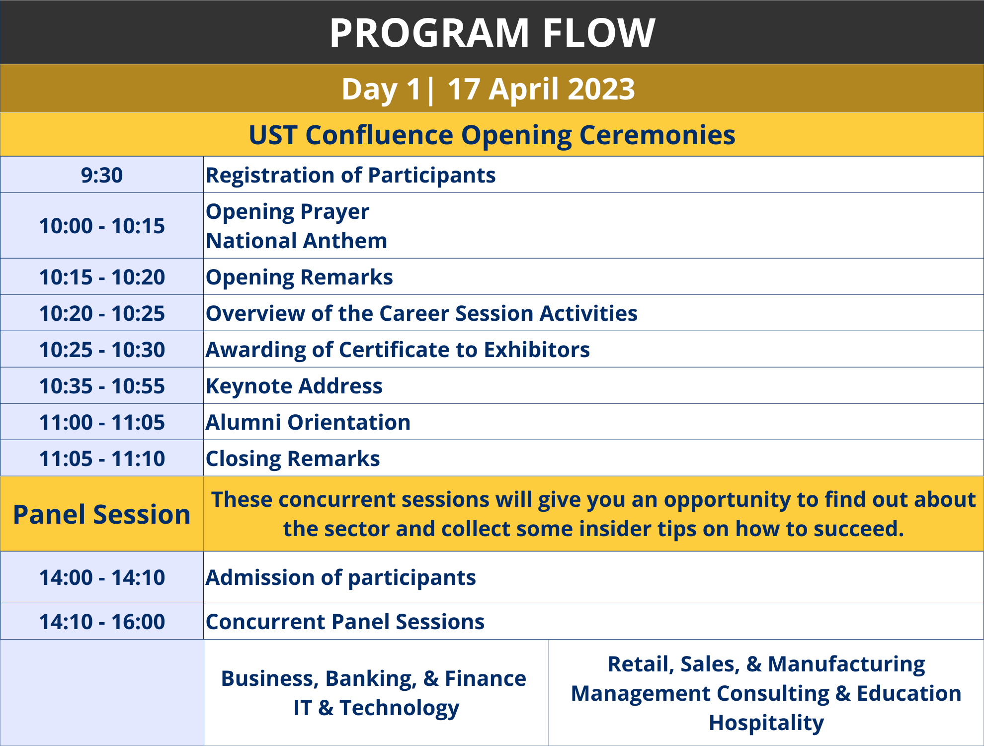 UST VCF'23, Agenda | Homepage | Day 1