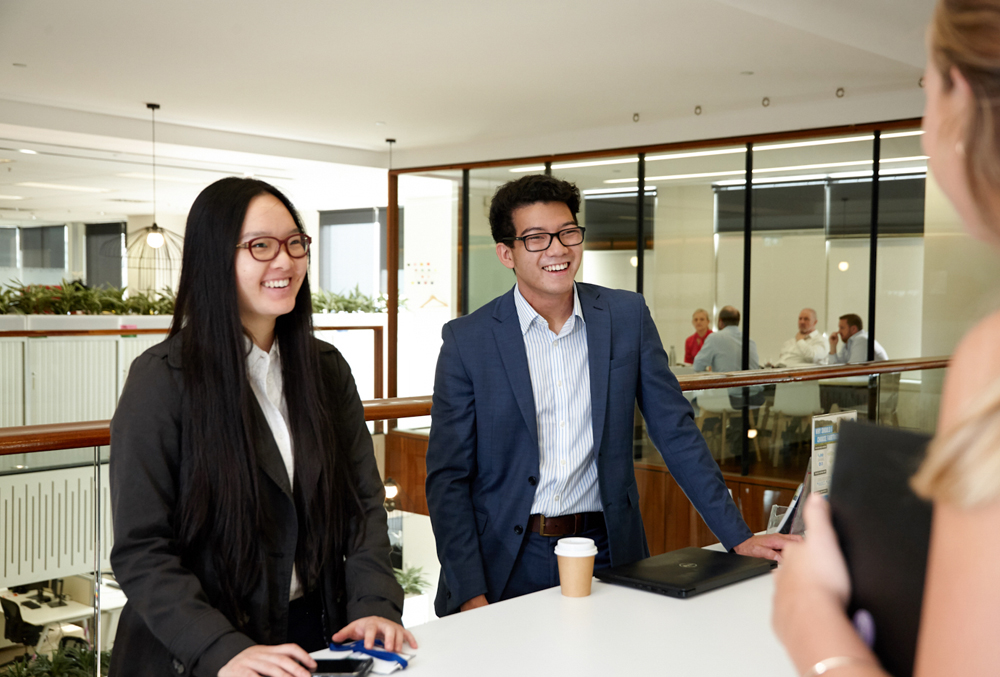 Stockland graduate Khang Hoang catching up with tenants